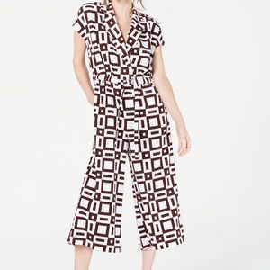 Tie-Waist Cropped Jumpsuit